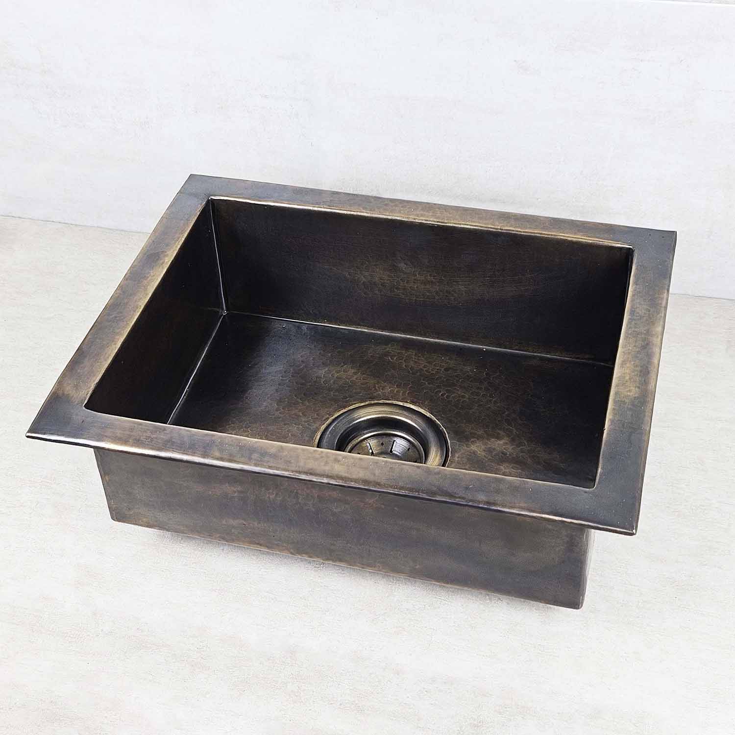 Patina Brass Kitchen Sink – Rustic Drop-In & Undermount Brass Sink