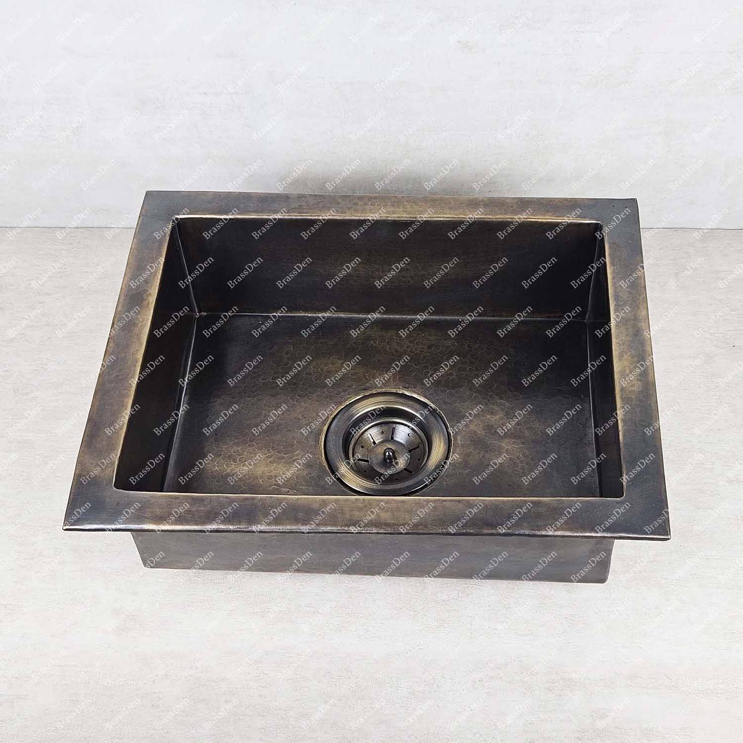 Patina Brass Kitchen Sink – Rustic Drop-In & Undermount Brass Sink