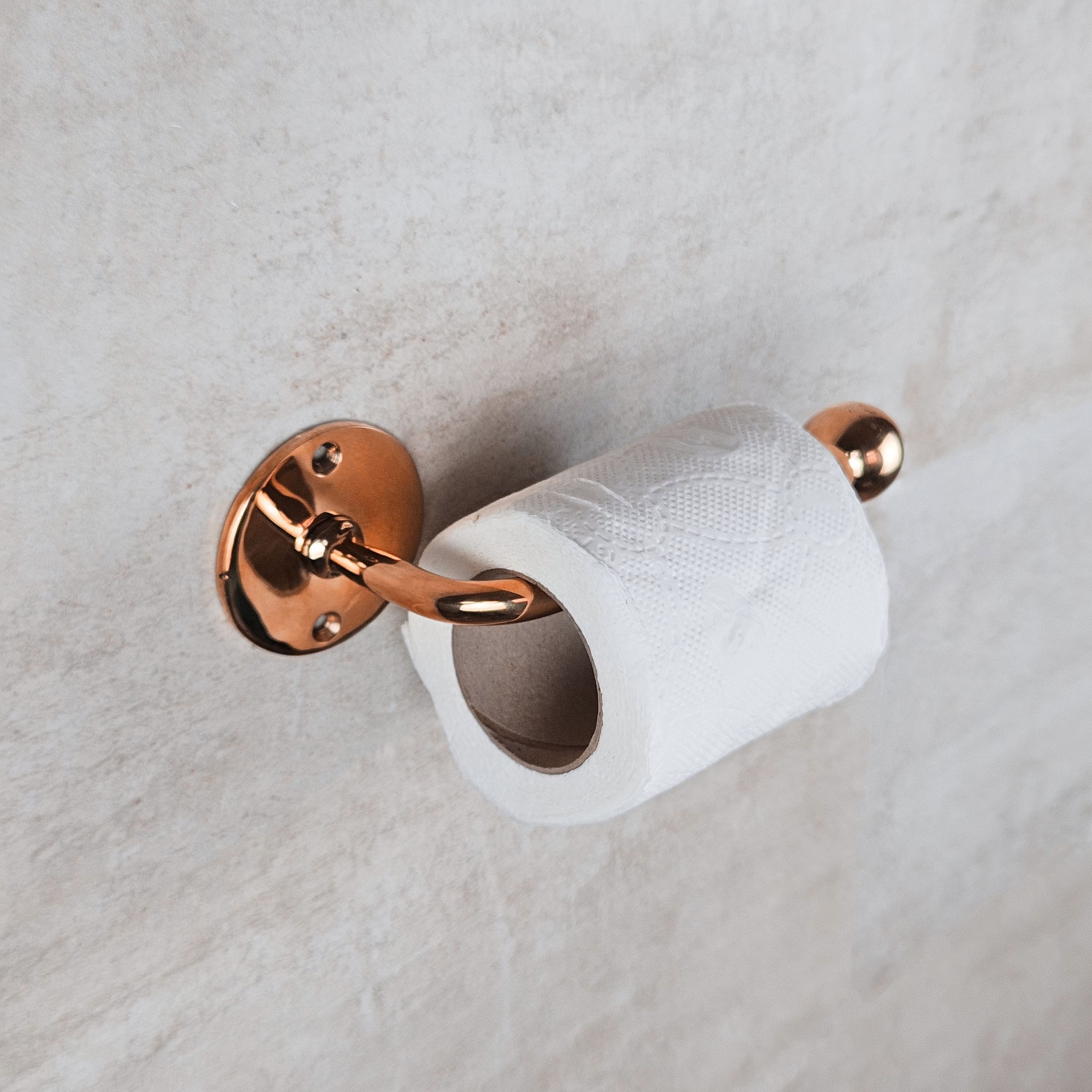 Solid Copper Bathroom Roll Holder - Copper Toilet Paper Holder