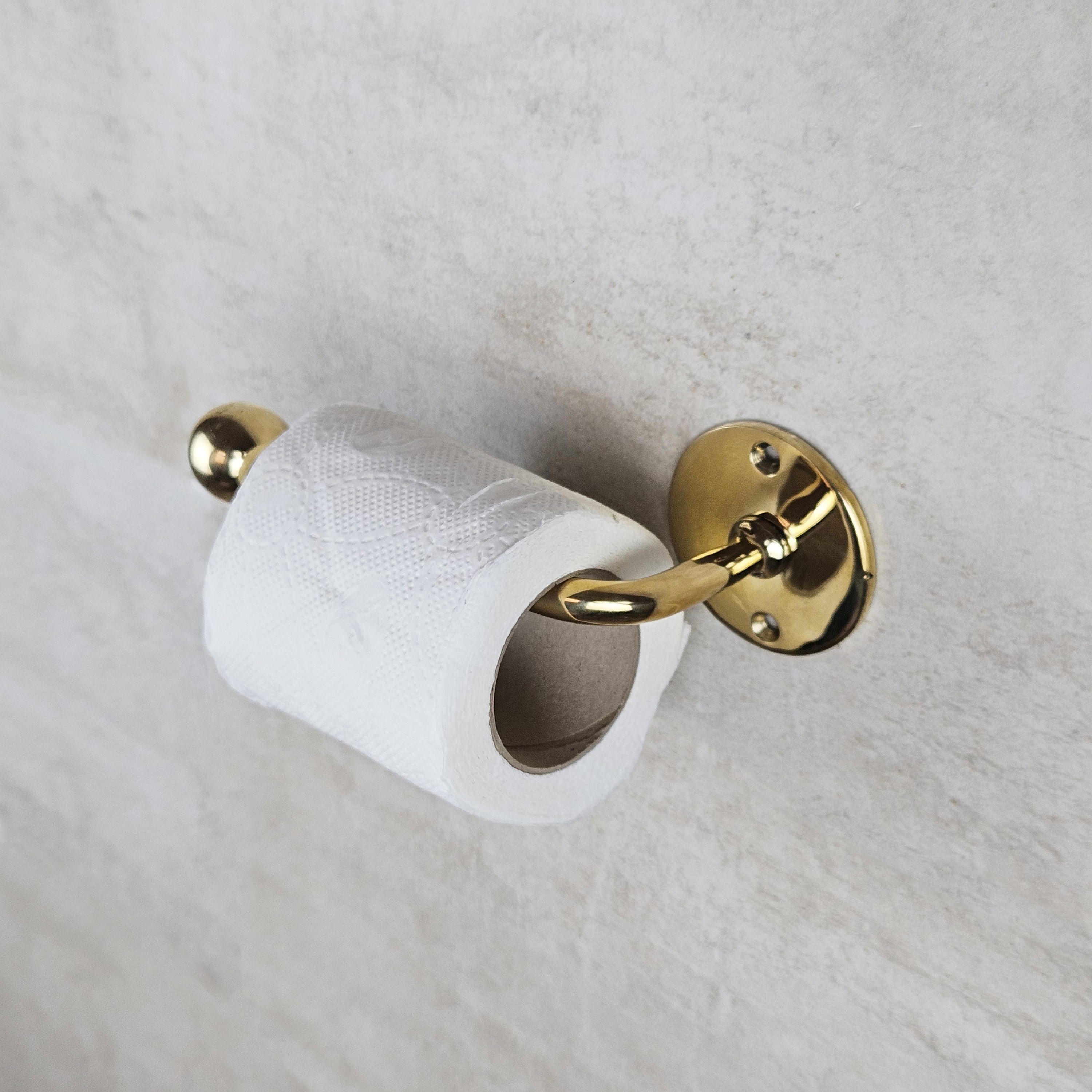 Unlacquered Brass Toilet Paper Holder – Solid Brass Bathroom Roll Holder