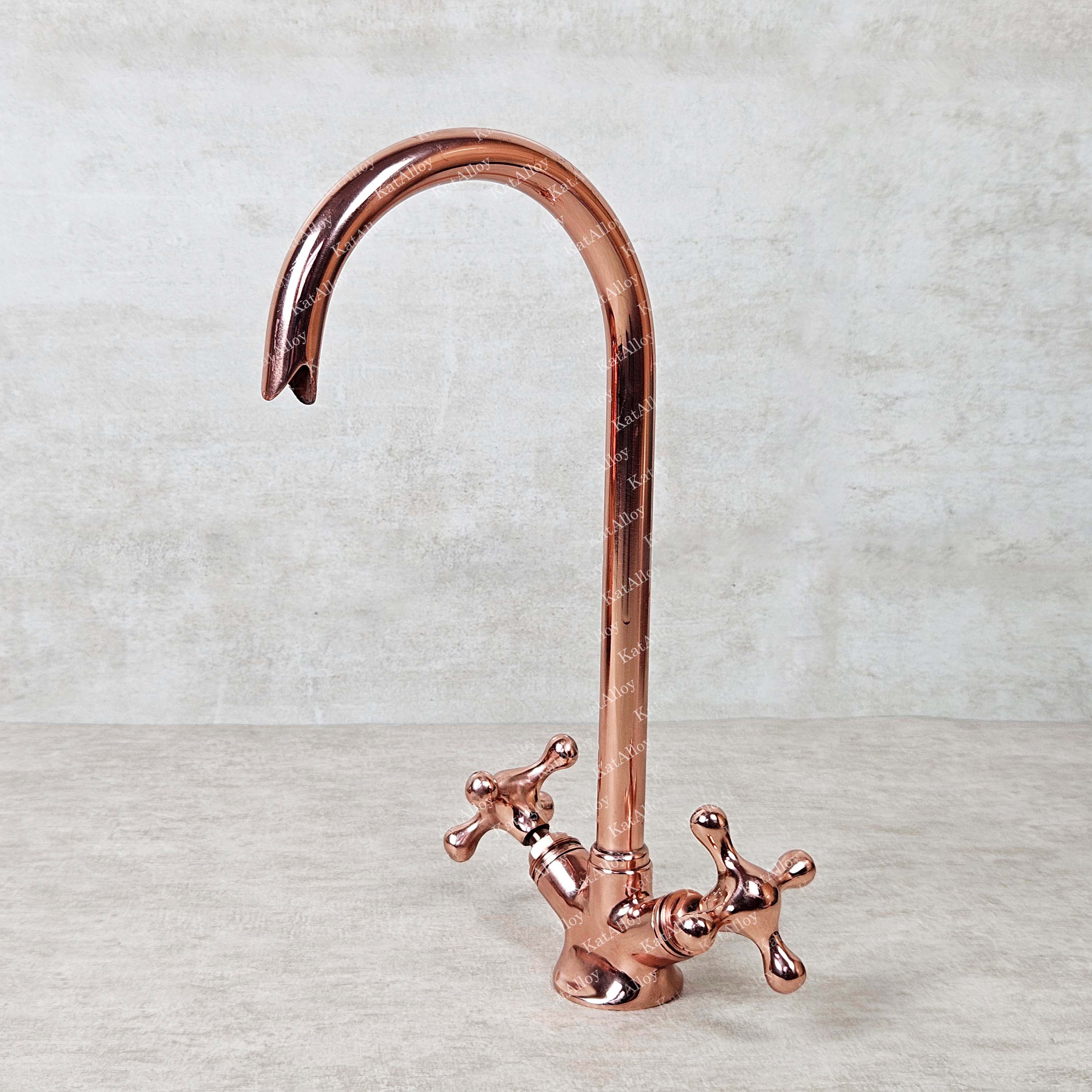 Copper Bathroom Faucet - Gooseneck Bathroom Copper Faucet