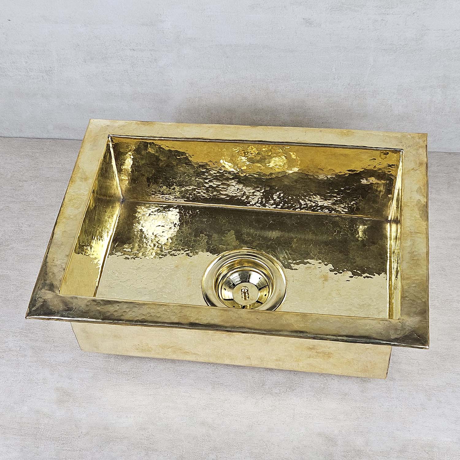 Solid Brass Undermount Kitchen Sink, Hammered Brass Island Kitchen Sink, Undermount Unlacquered Brass Bar Sink