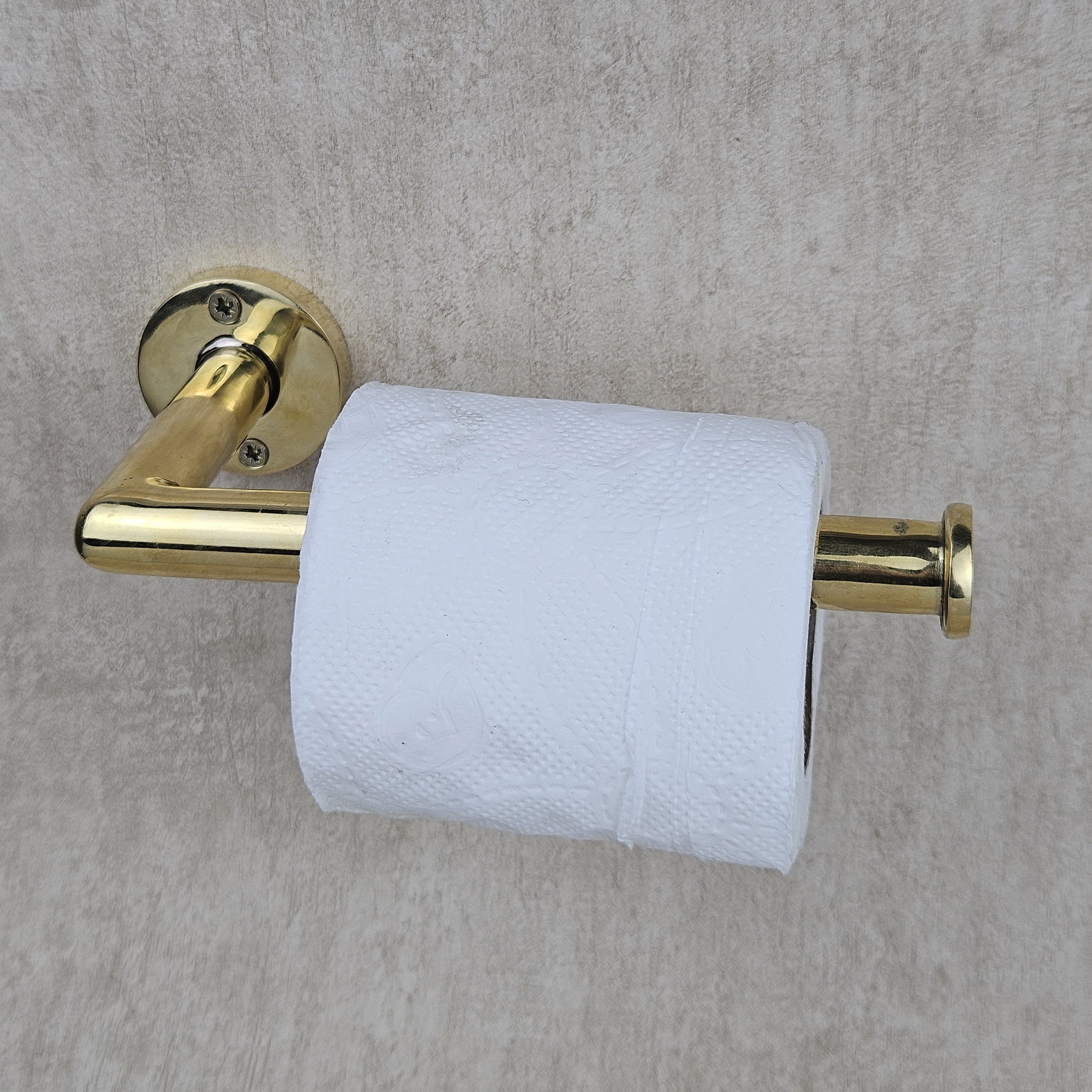 Unlacquered Brass Toilet Paper Holder – Solid Brass Bathroom Roll Holder