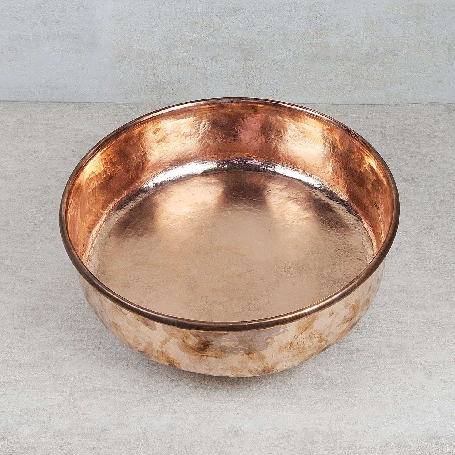 Copper Foot Bath Bowl – Round Pedicure Washing Basin