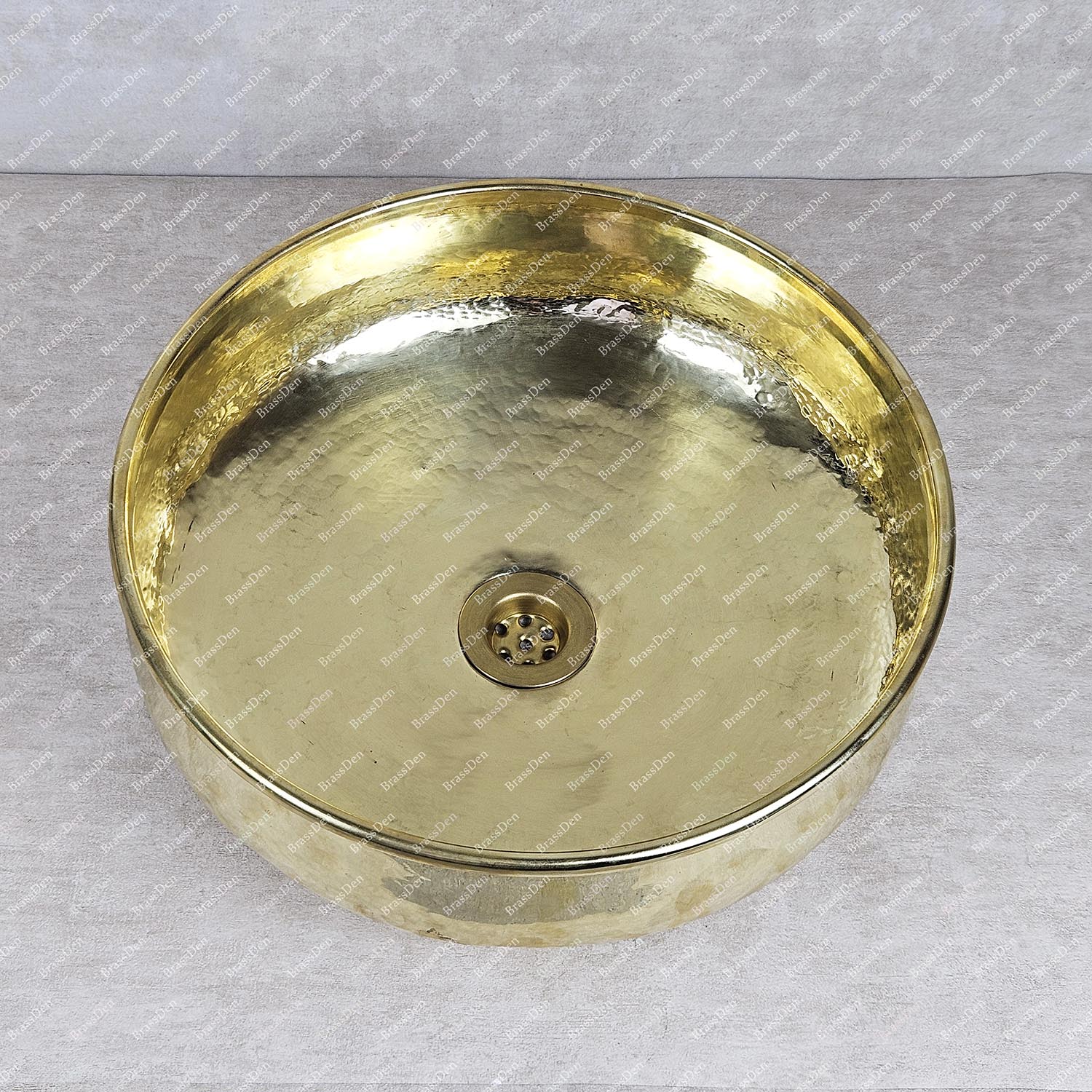 Unlacquered Hammered Brass Foot Bath Bowl – Round Spa Pedicure Basin