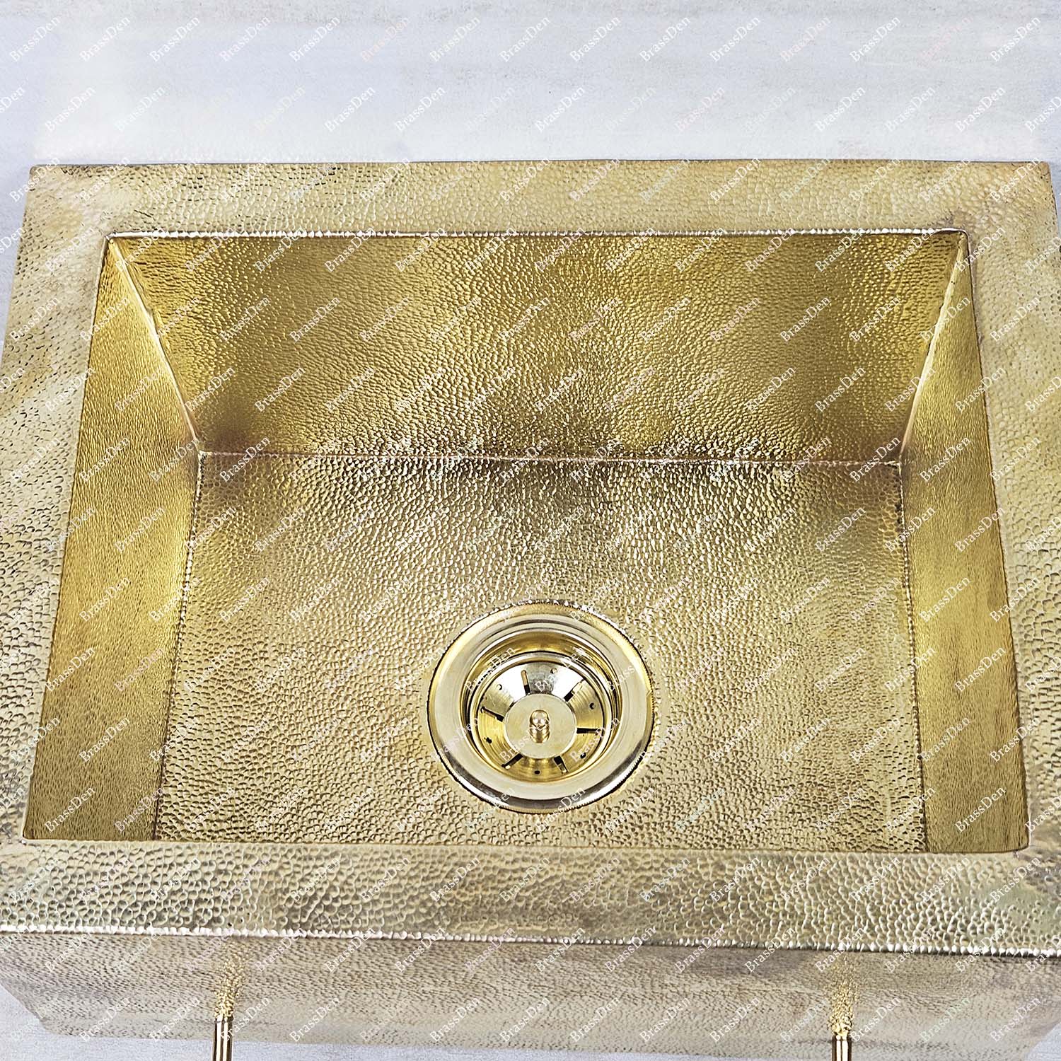 Handmade Solid Brass Farmhouse Sink – Kitchen Sink with Towel Handle