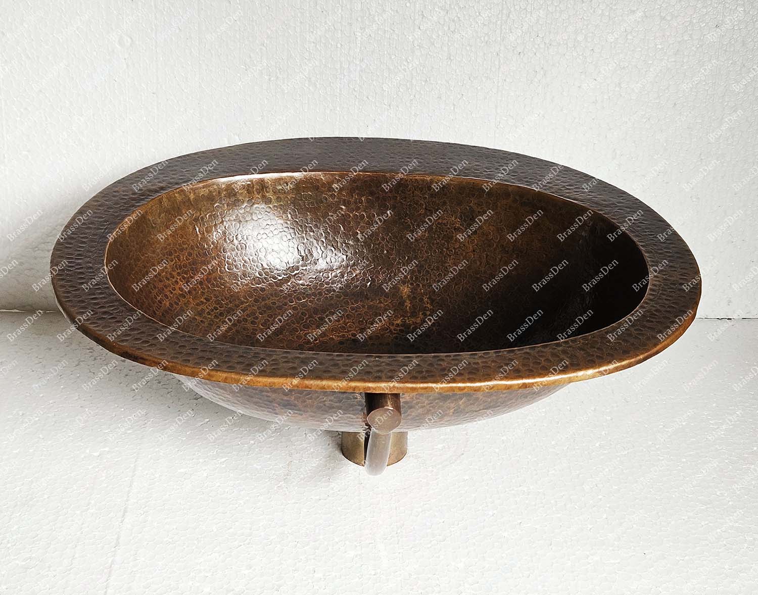 Patina Oval Bronze Bathroom Sink – Handmade Brass Oval Sink