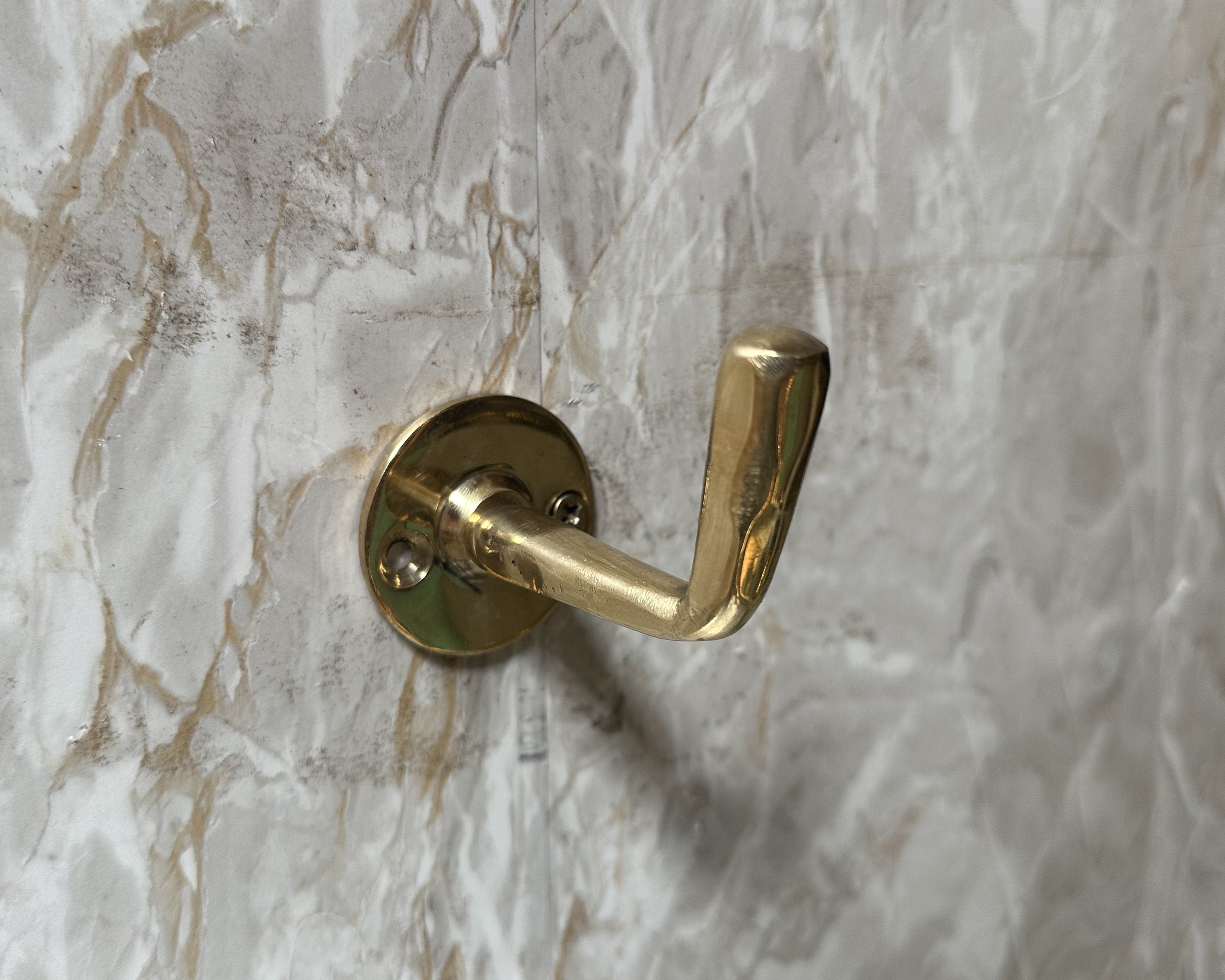 Unlacquered Brass Wall Hook – Coat & Bathroom Towel Hook
