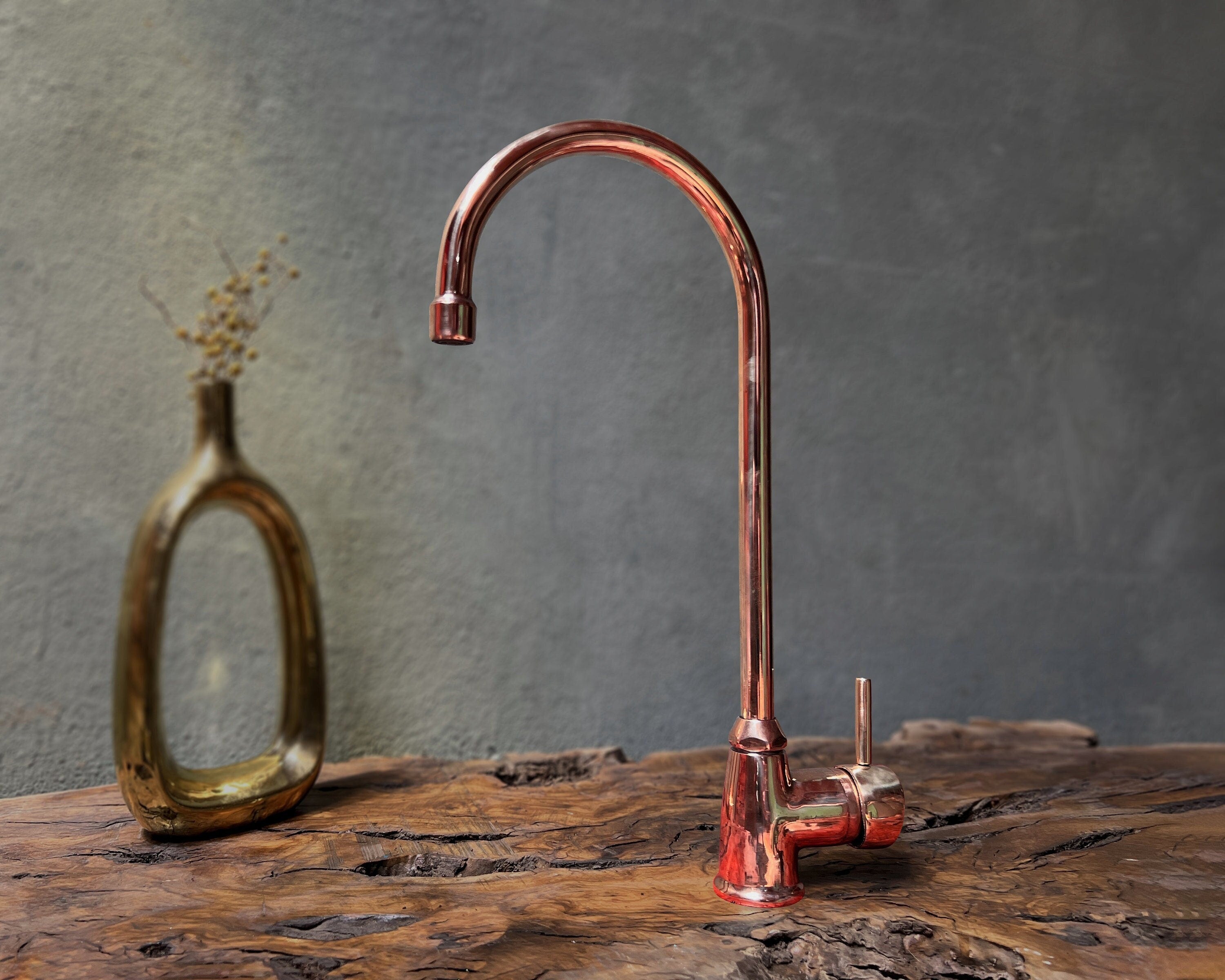 Single Handle Copper Mixer Faucet - Copper Kitchen Faucet