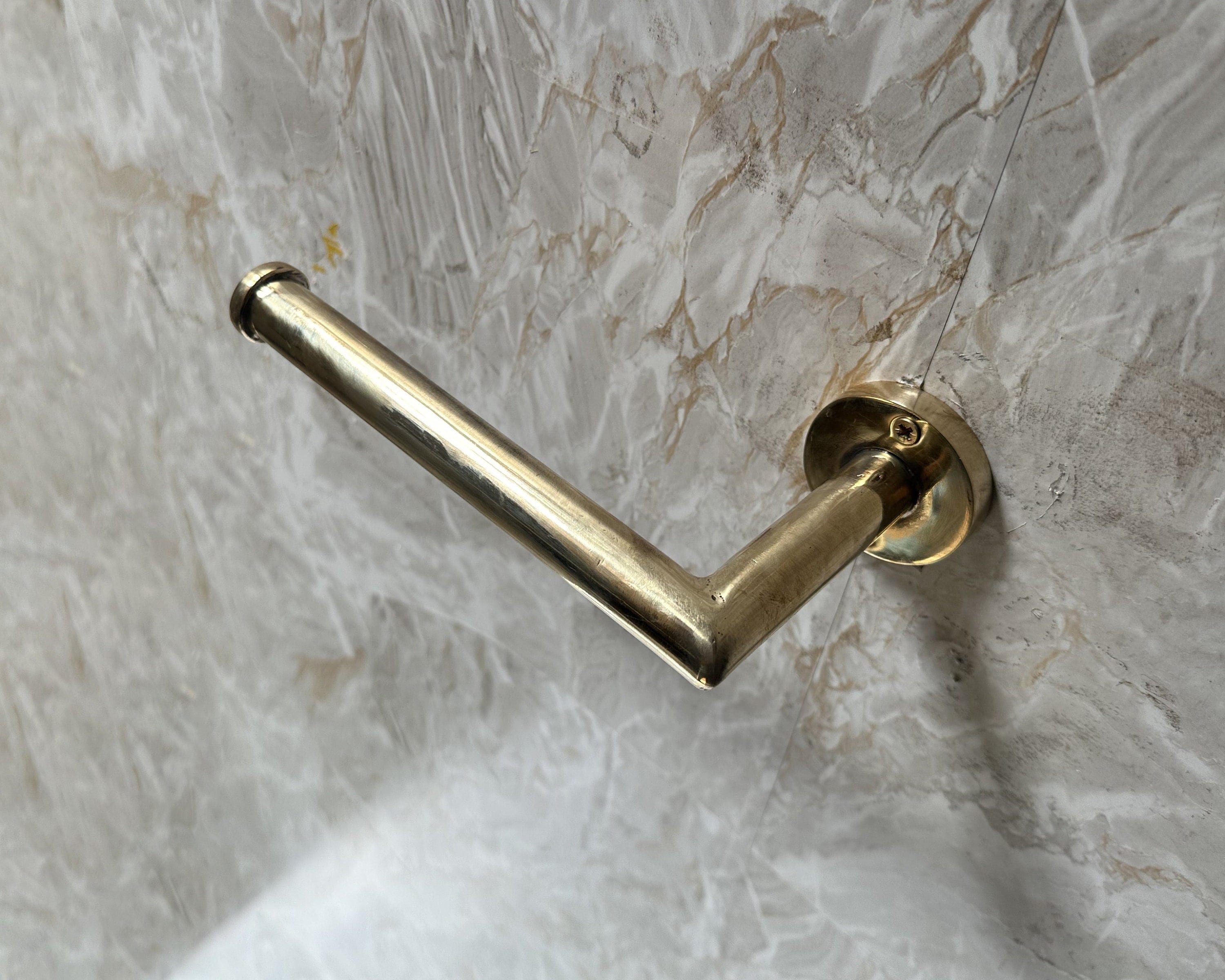Unlacquered Brass Toilet Paper & Towel Holder
