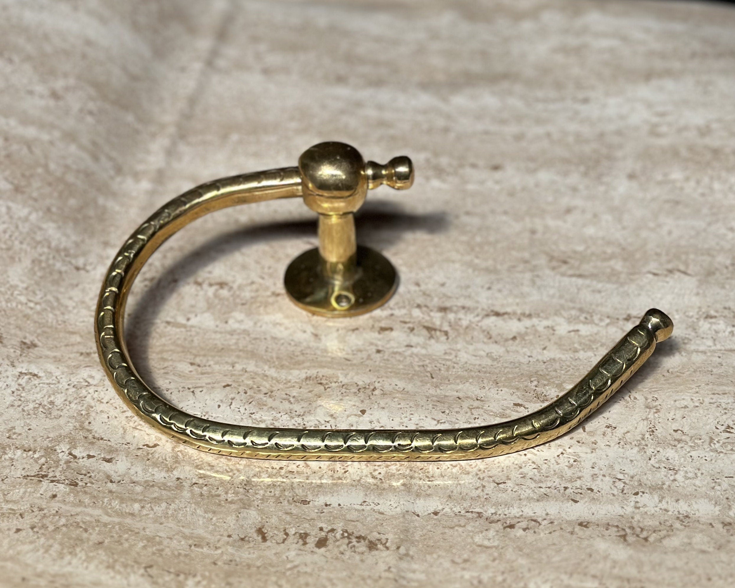 Hand Engraved Wall-Mounted Toilet Paper Holder