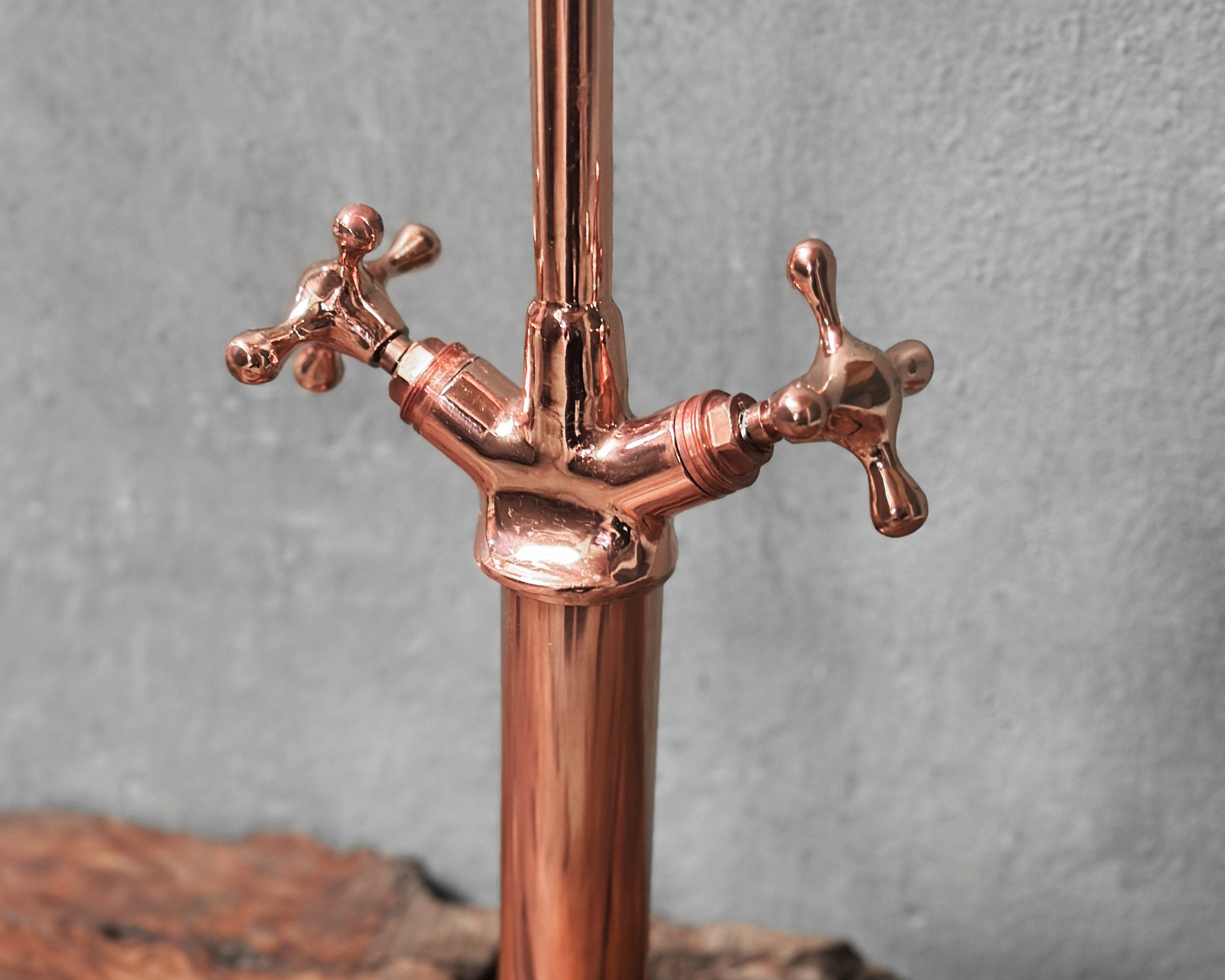Copper Mixer Faucet with Cross Handles