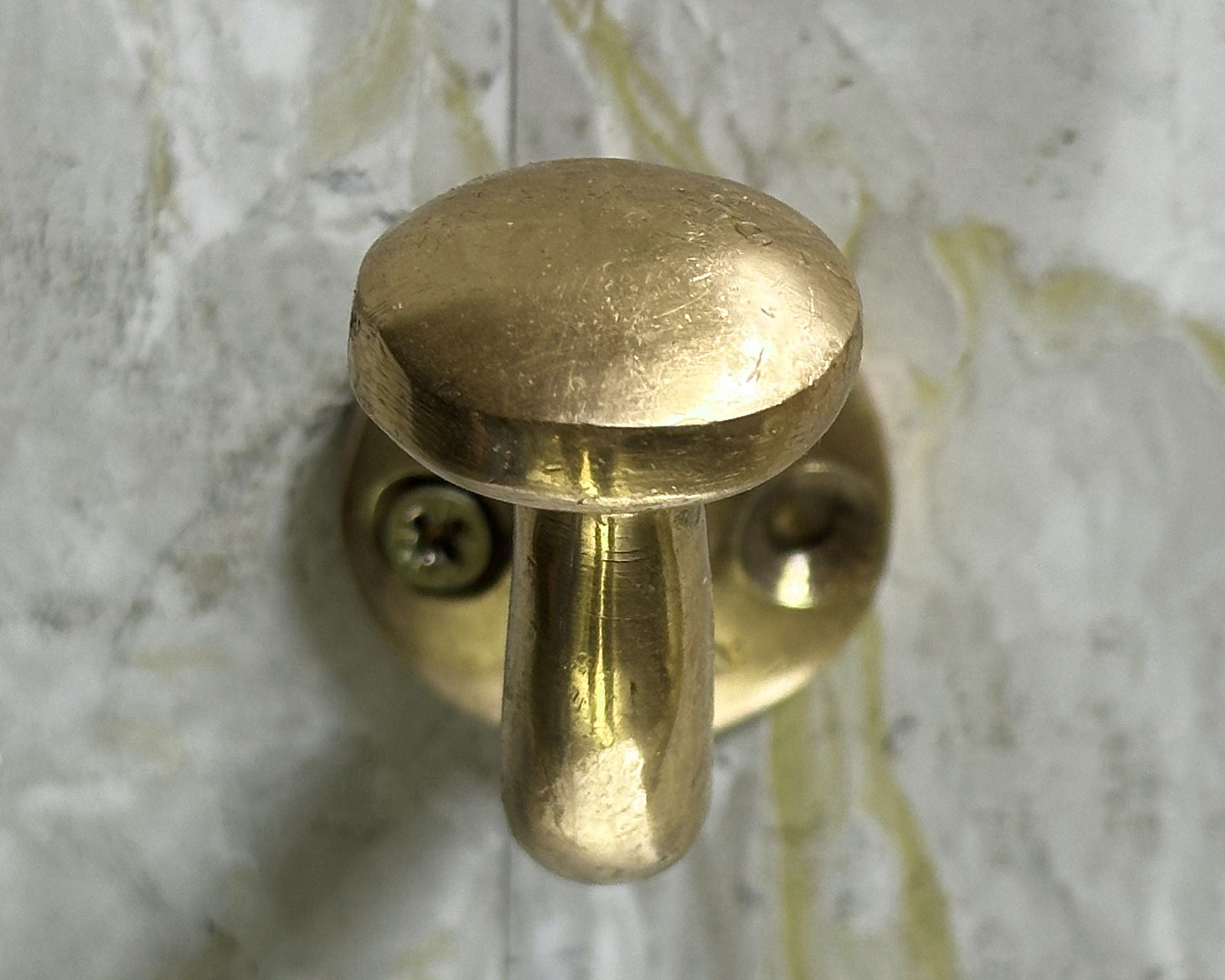 Unlacquered Handmade Brass Wall Hooks – Wall-Mounted Coat Hooks