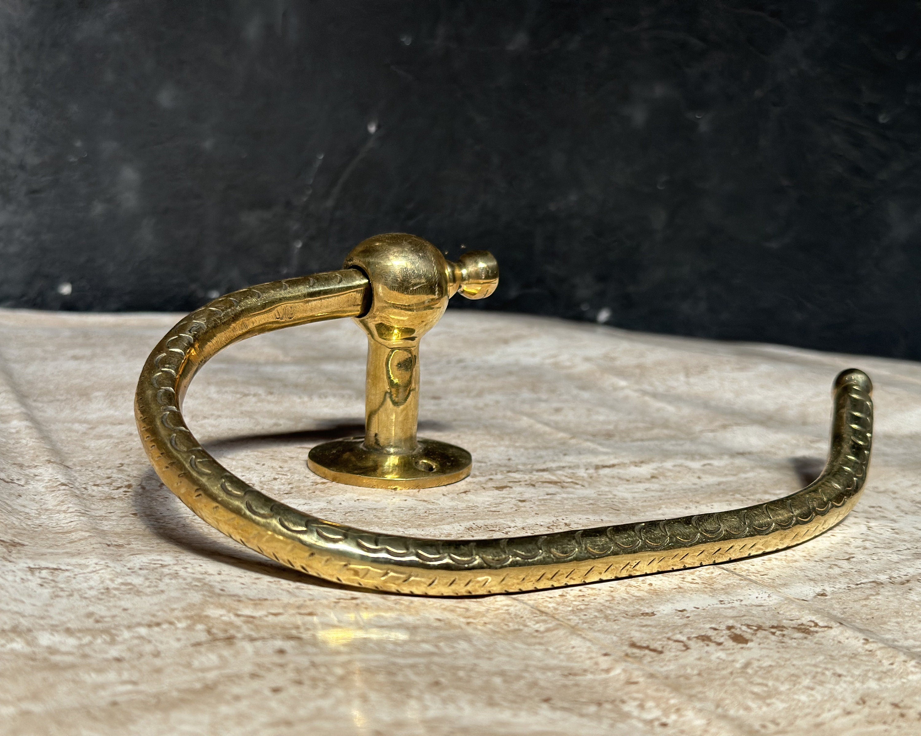 Hand Engraved Wall-Mounted Toilet Paper Holder