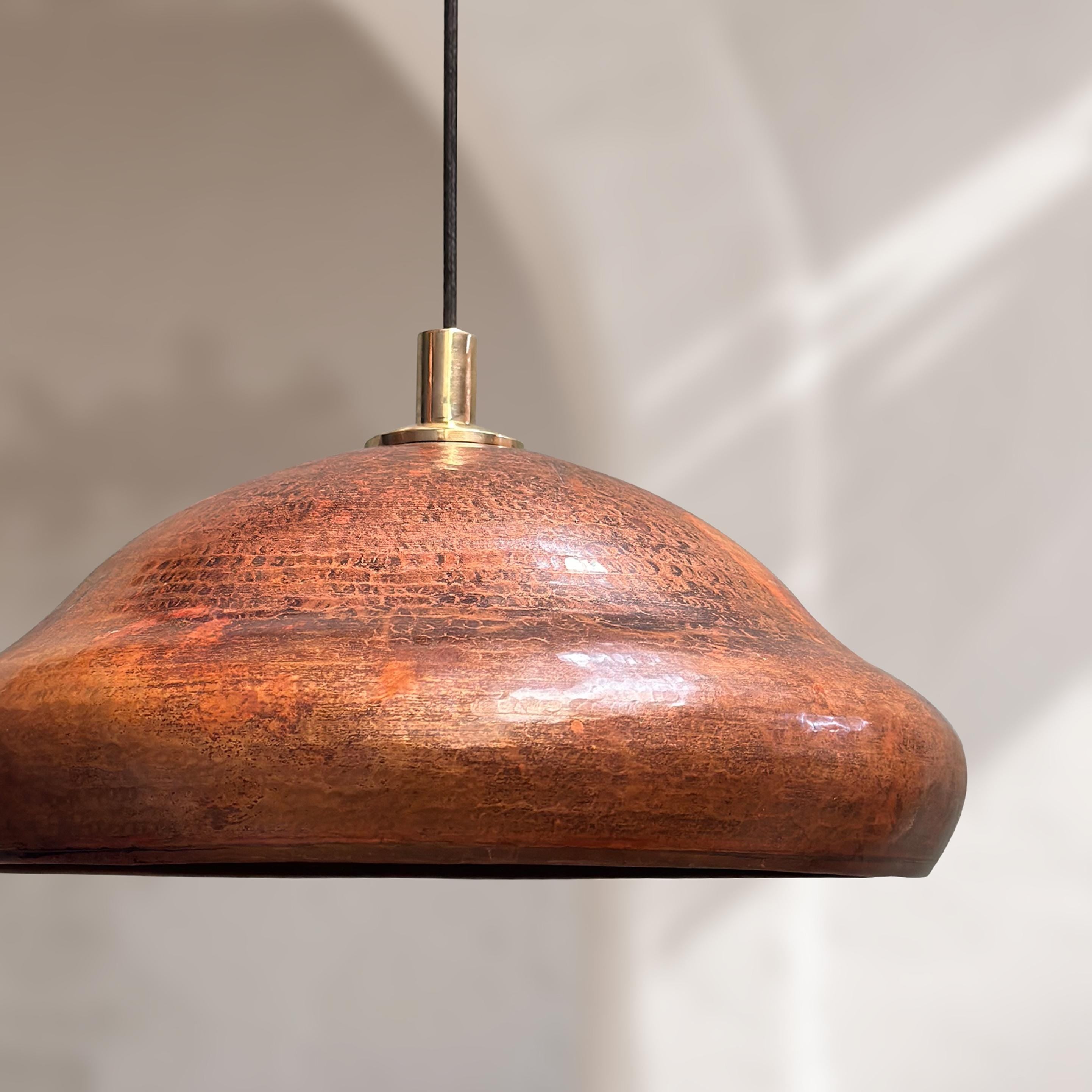 Vintage Copper Pendant Light – Rustic Dome Rustic Kitchen Fixture