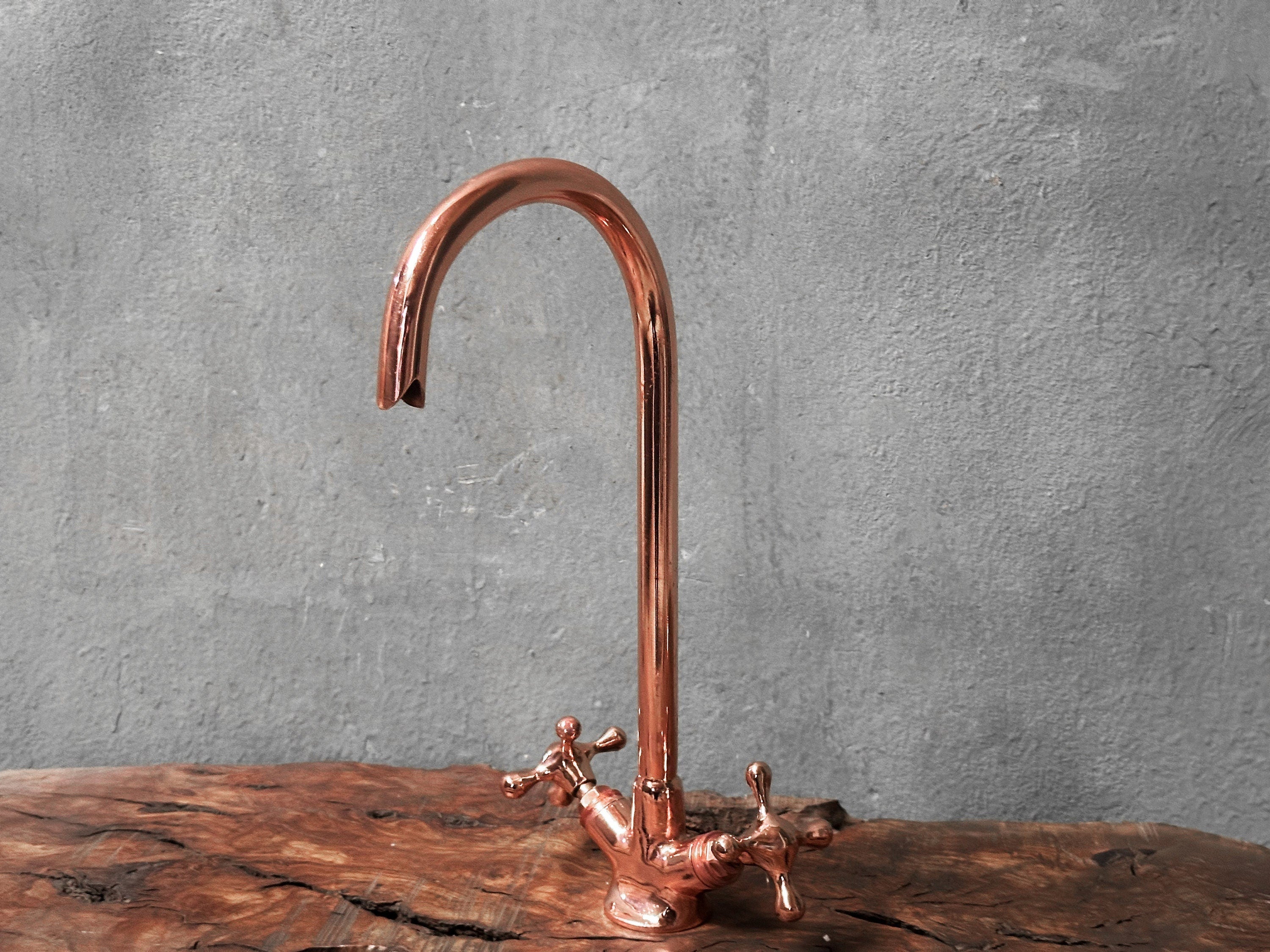Copper Mixer Faucet with Cross Handles
