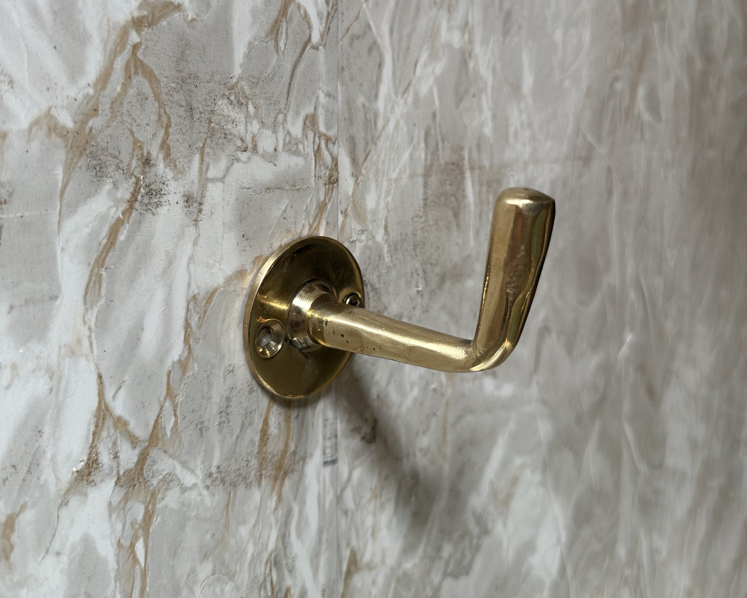 Unlacquered Brass Wall Hook – Coat & Bathroom Towel Hook