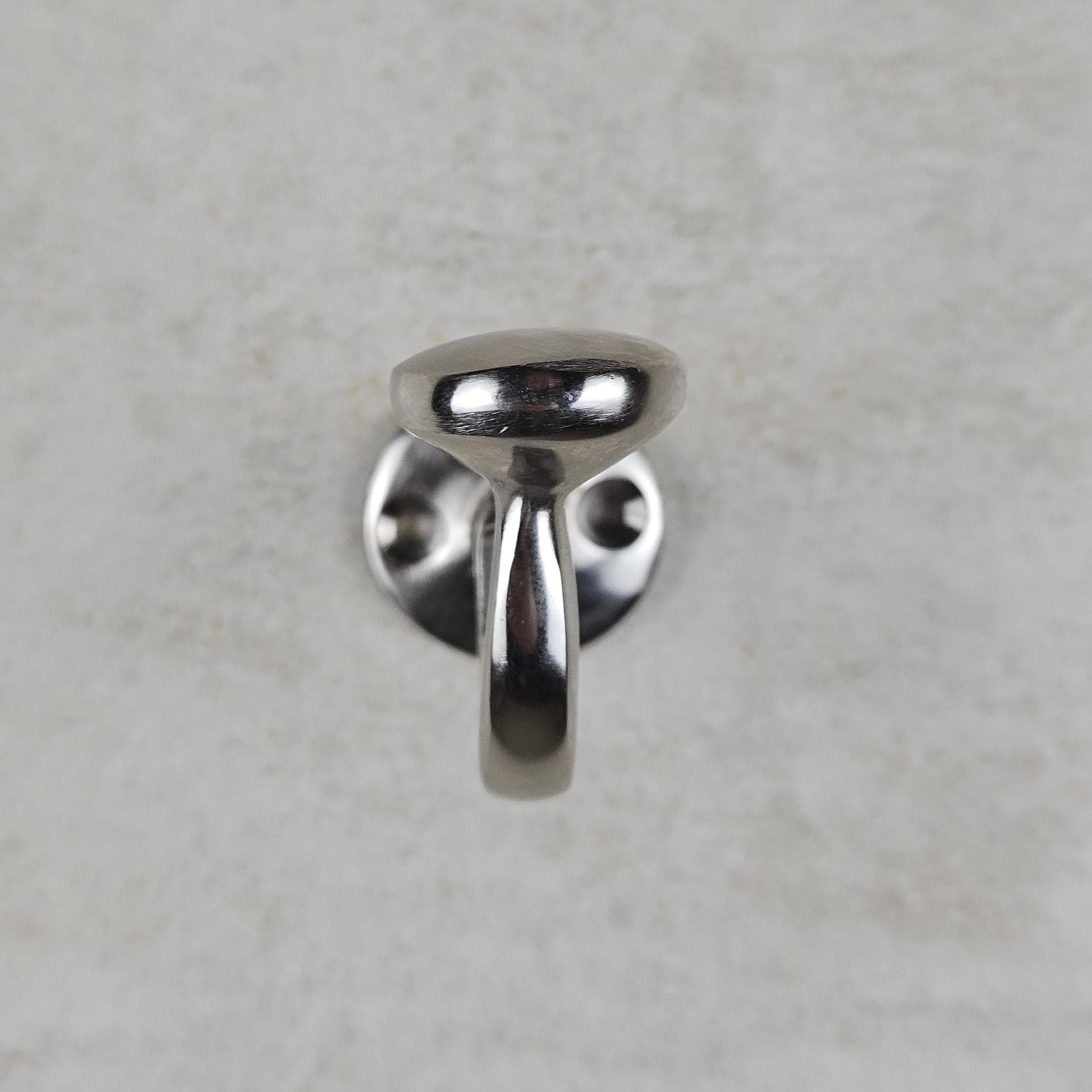 Polished Nickel Wall-Mounted Hook – Solid Handmade Towel & Coat Hook