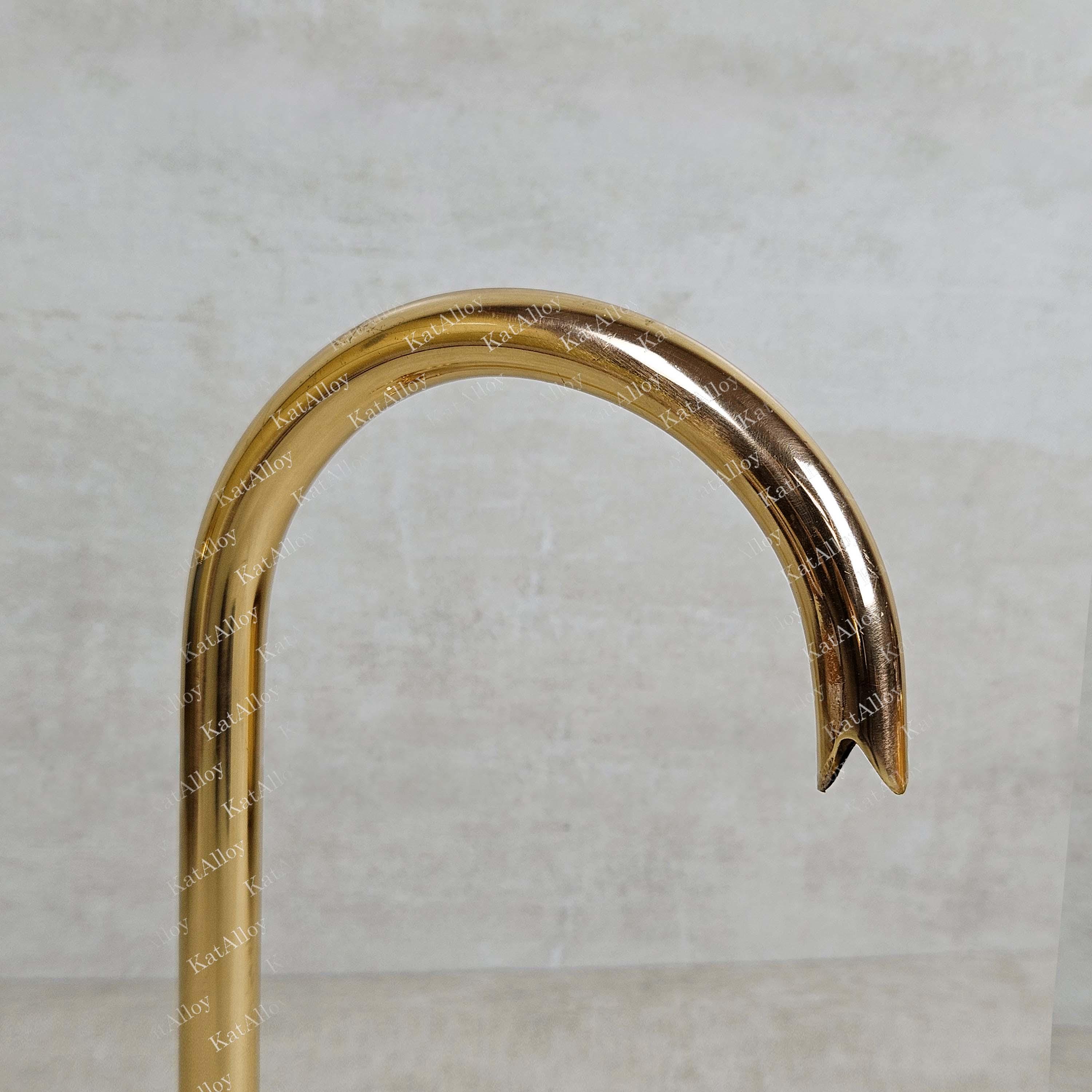 Unlacquered Solid Brass Gooseneck Bathroom Faucet – Brass Finish