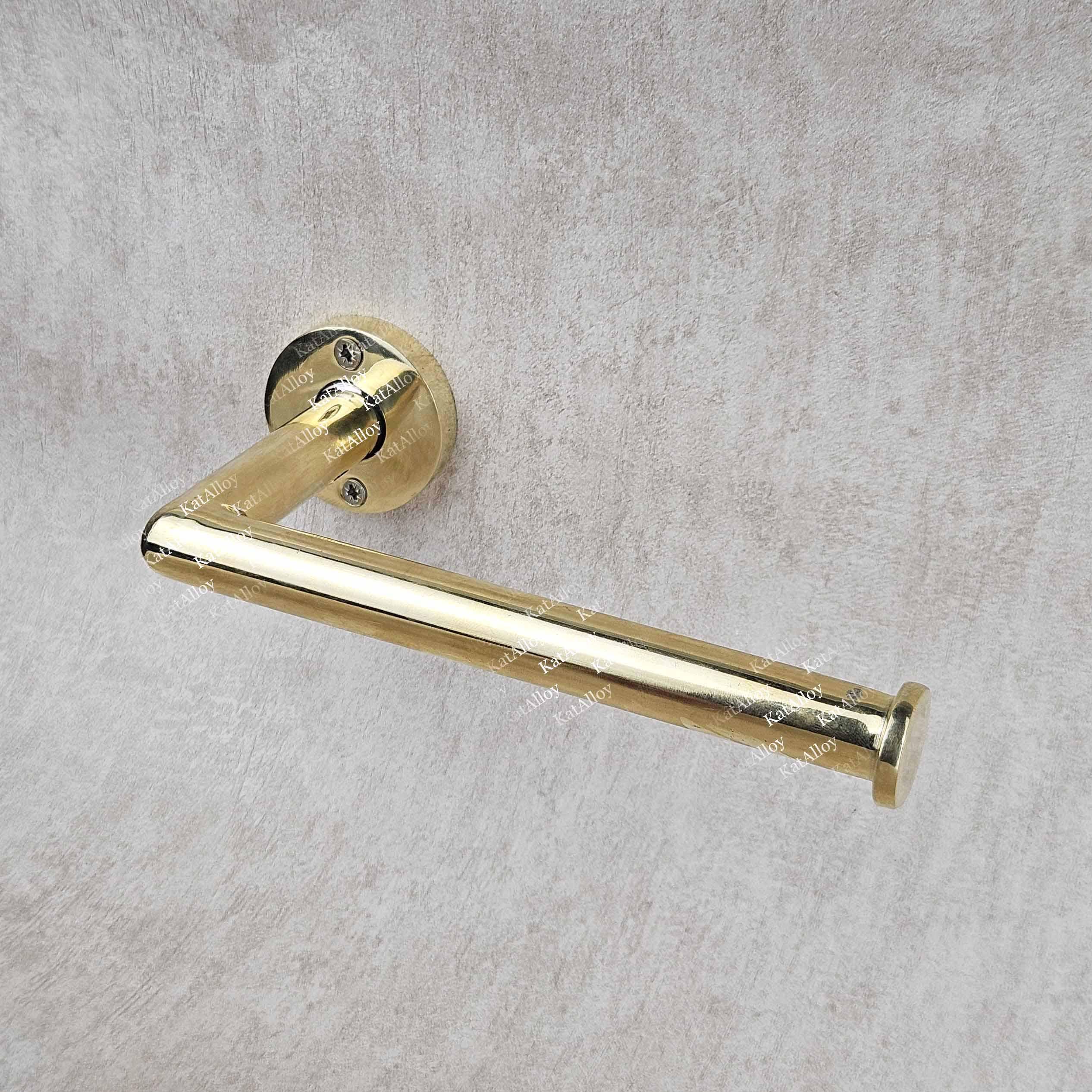 Unlacquered Brass Toilet Paper Holder – Solid Brass Bathroom Roll Holder